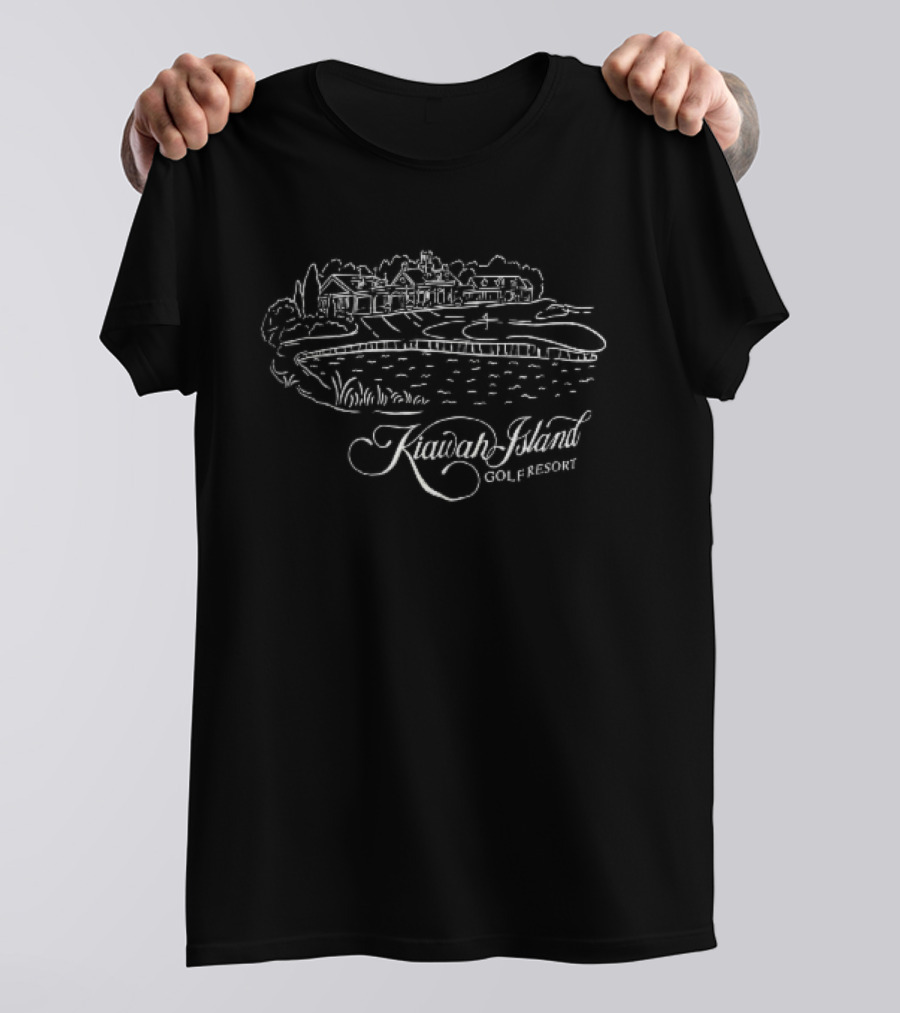 Kiawah Island Golf Resort Clubhouse Green Pond Line T-Shirt