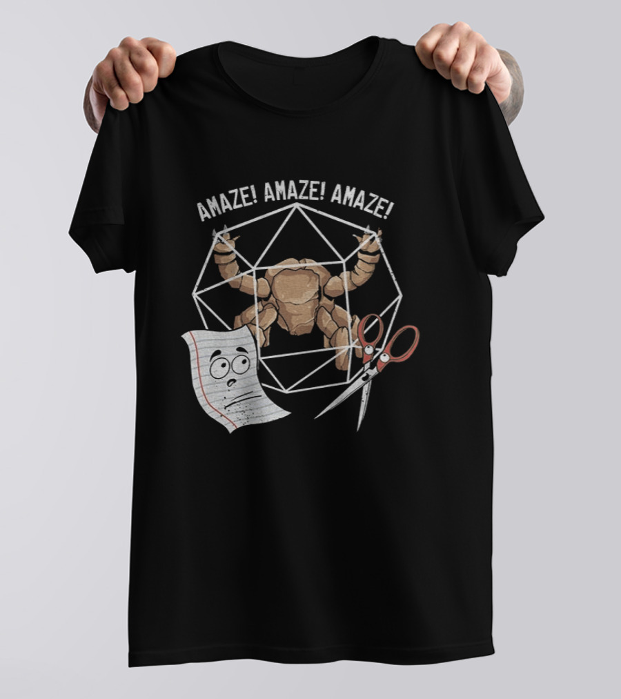 Rocky Paper Scissors Amaze Amaze Amaze Polyhedron Challenge T-Shirt