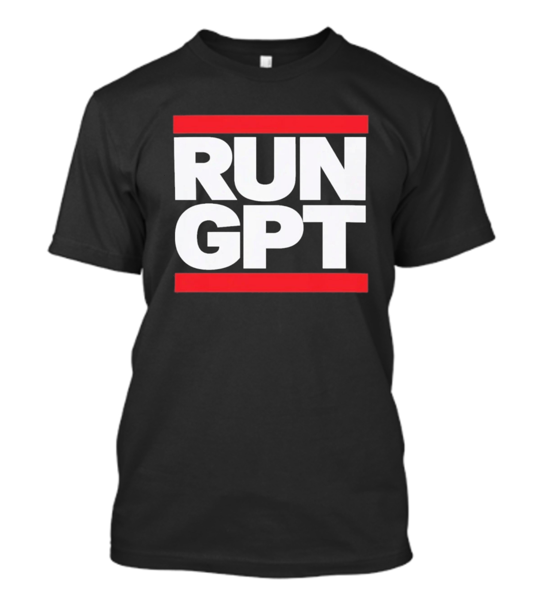 RUN GPT Bold Red White T-Shirt