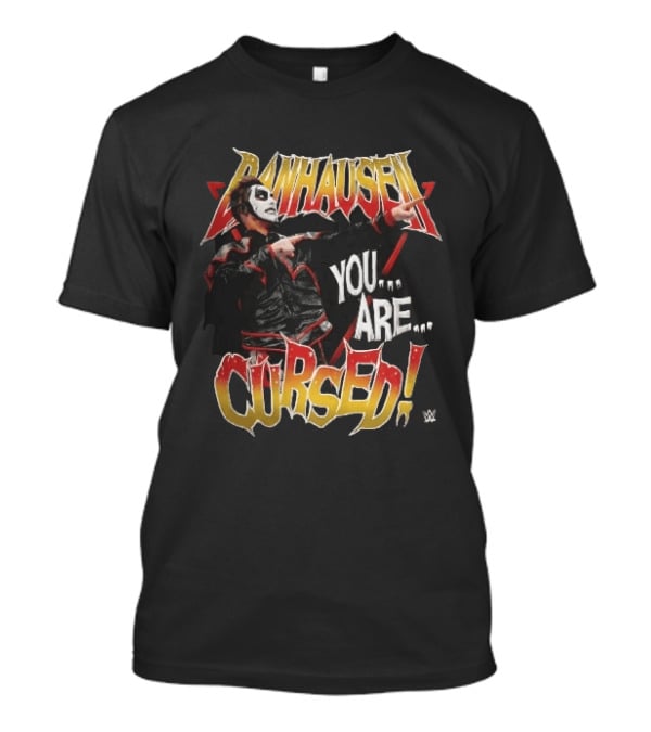 Danhausen Wrestler You Are Cursed Face Paint Pointing Finger WWE T-Shirt