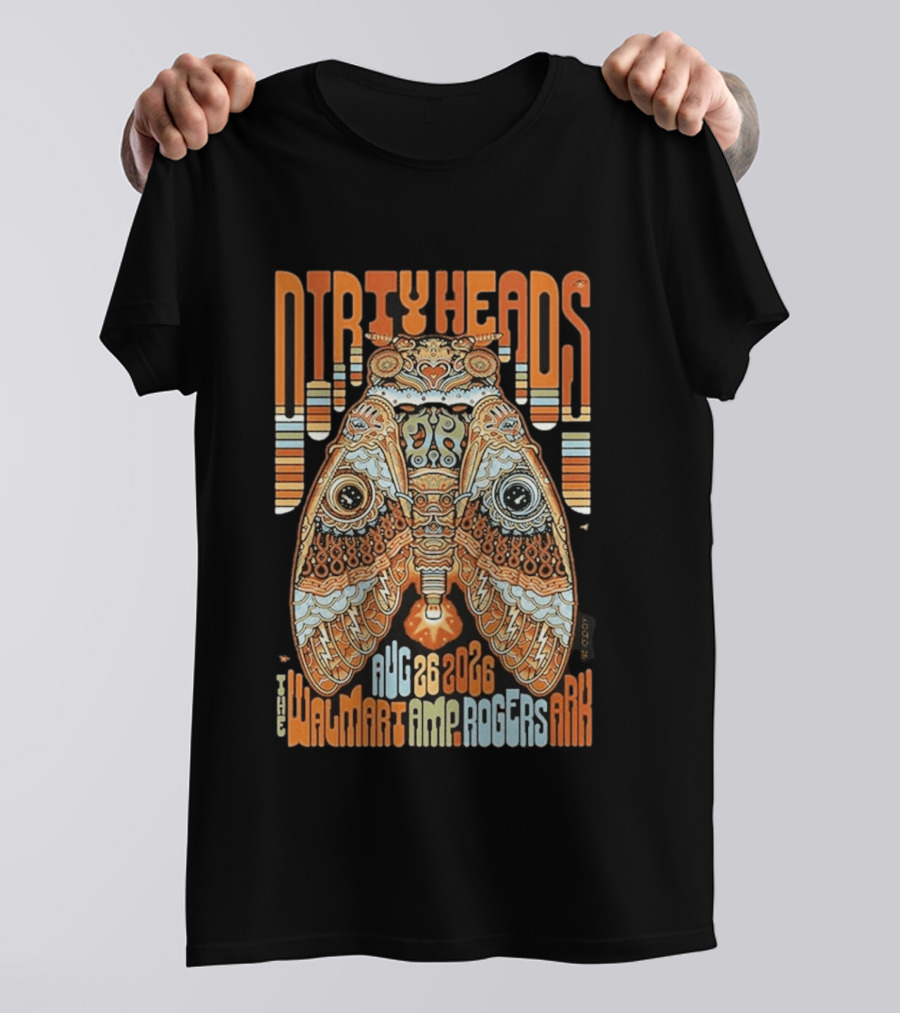Dirty Heads August 26 2026 Walmart AMP Rogers AR Butterfly T-Shirt