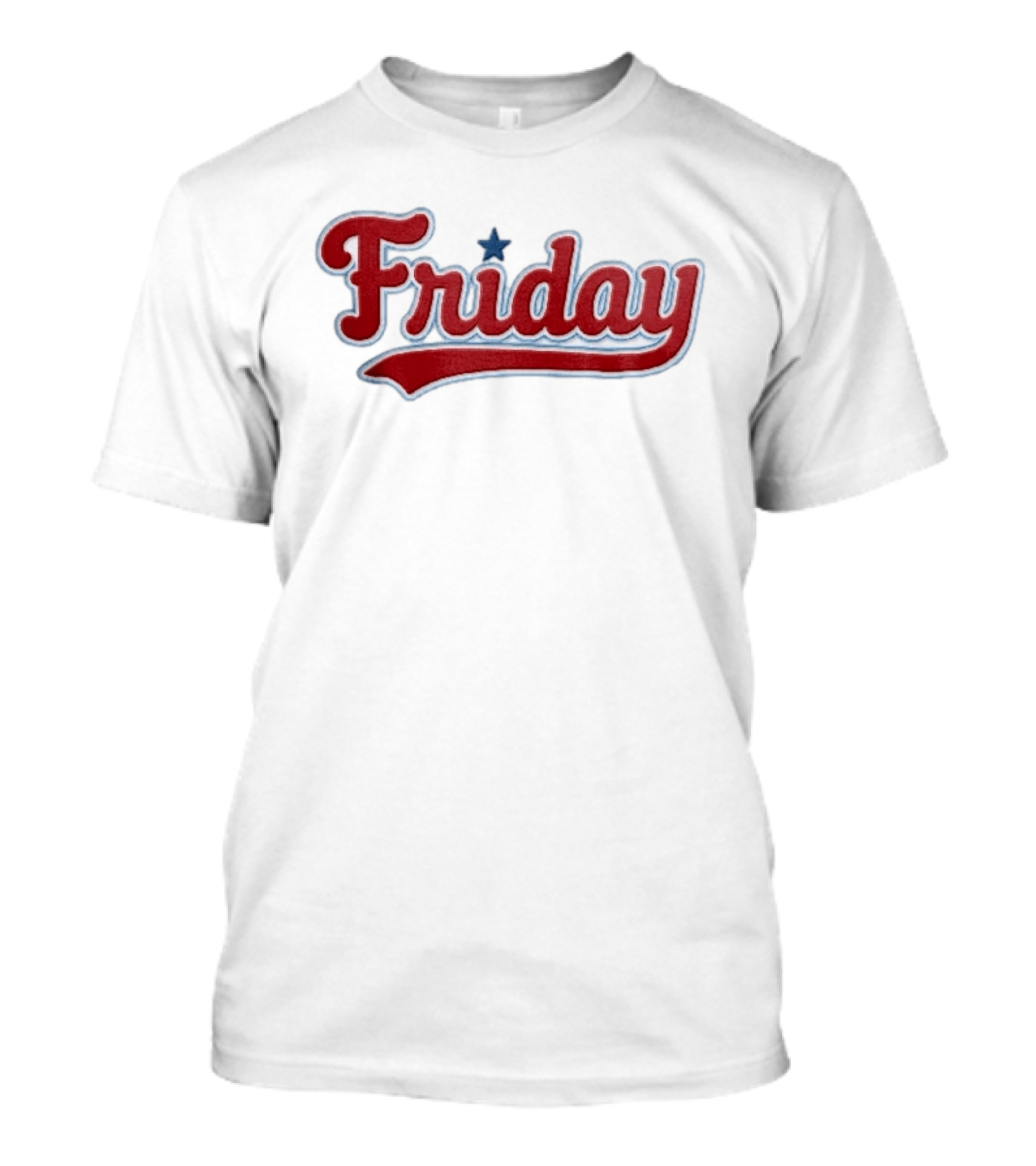 Philadelphia Phillies Friday Red Patriotic Baseball Star T-Shirt