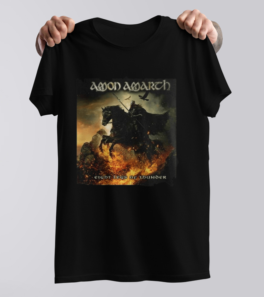 Amon Amarth Eight Legs Of Thunder New Single Viking Warrior Album Cover T-Shirt