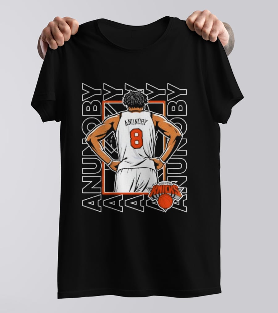 Anunoby New York Number 8 Basketball Player Knicks T-Shirt