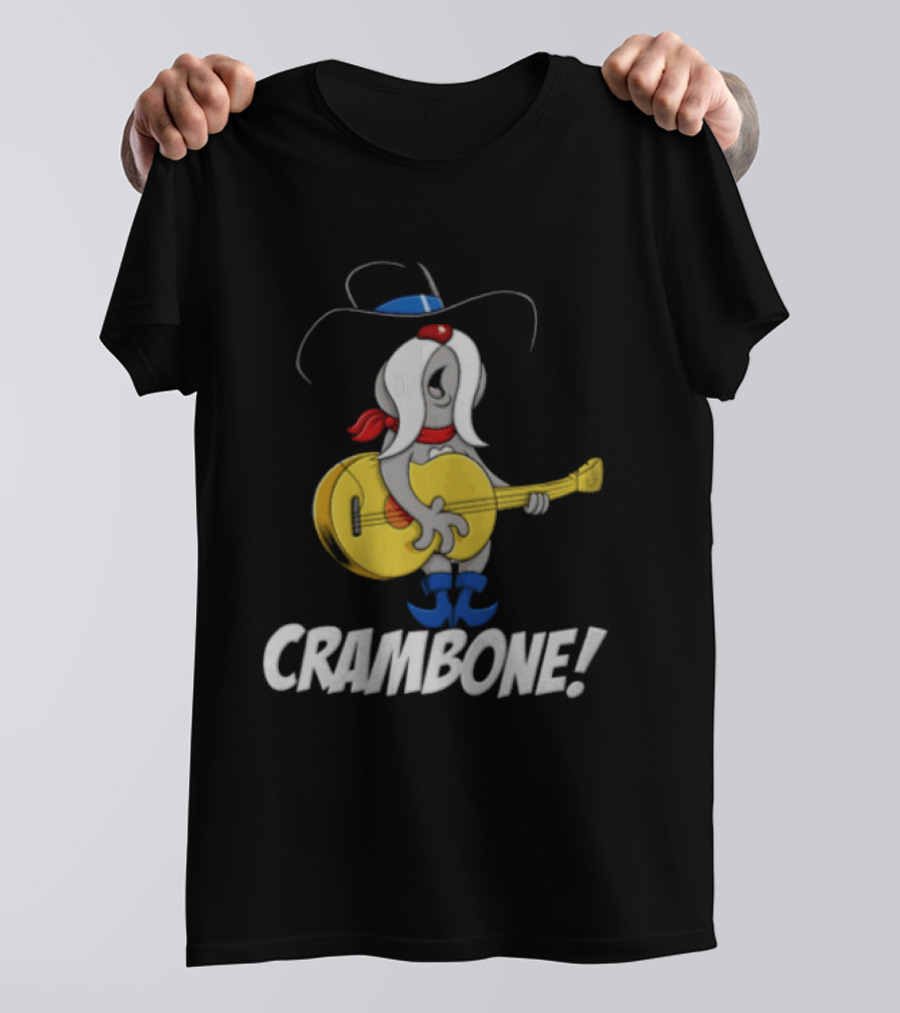 Crambone Guitar Playing Character With Cowboy Hat And Boots T-Shirt