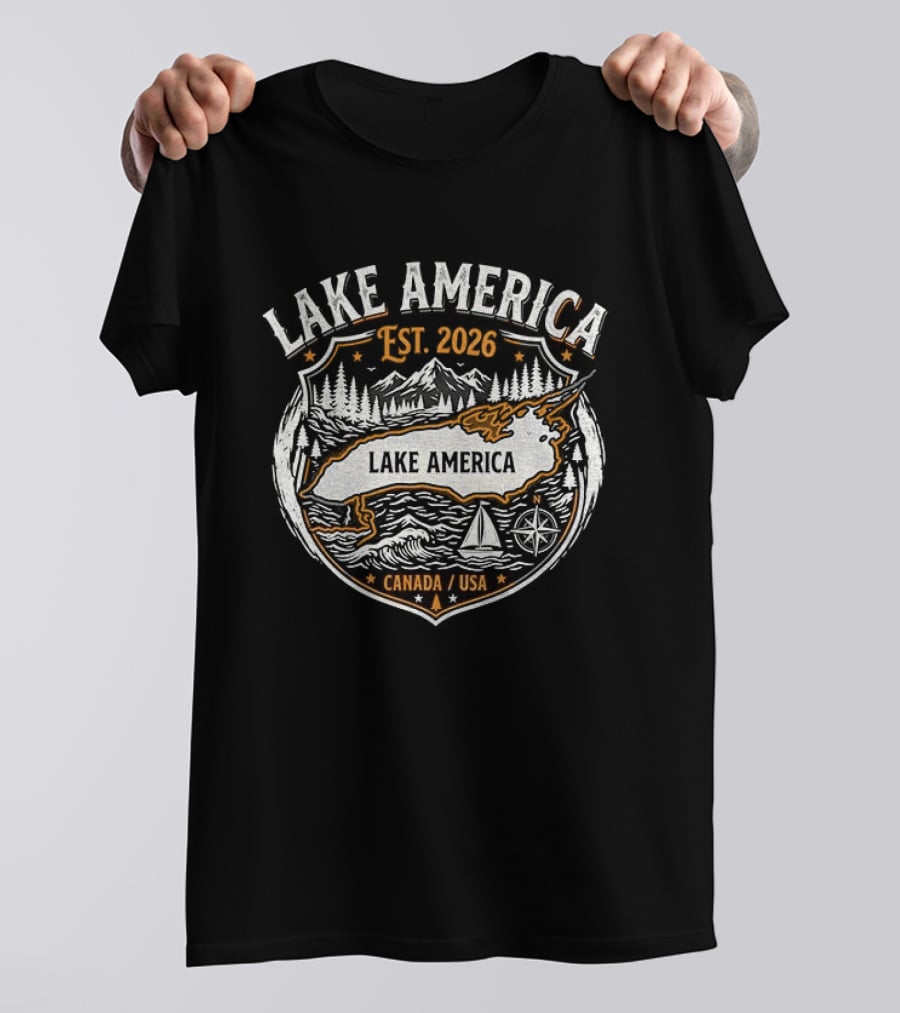 Lake America Est. 2026 Canada USA Adventure T-Shirt
