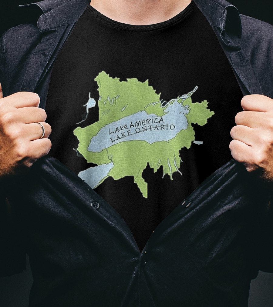 Lake America Lake Ontario Geography Humor Map T-Shirt