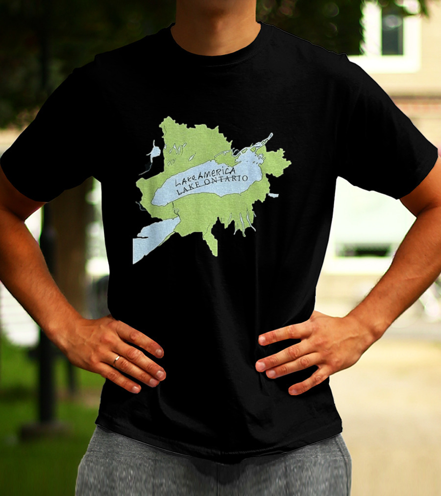 Lake America Lake Ontario Geography Humor Map T-Shirt