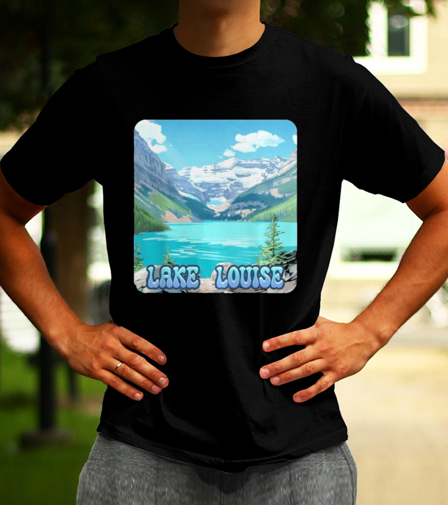 Lake Louise Canada Scenic Mountain Lake View T-Shirt
