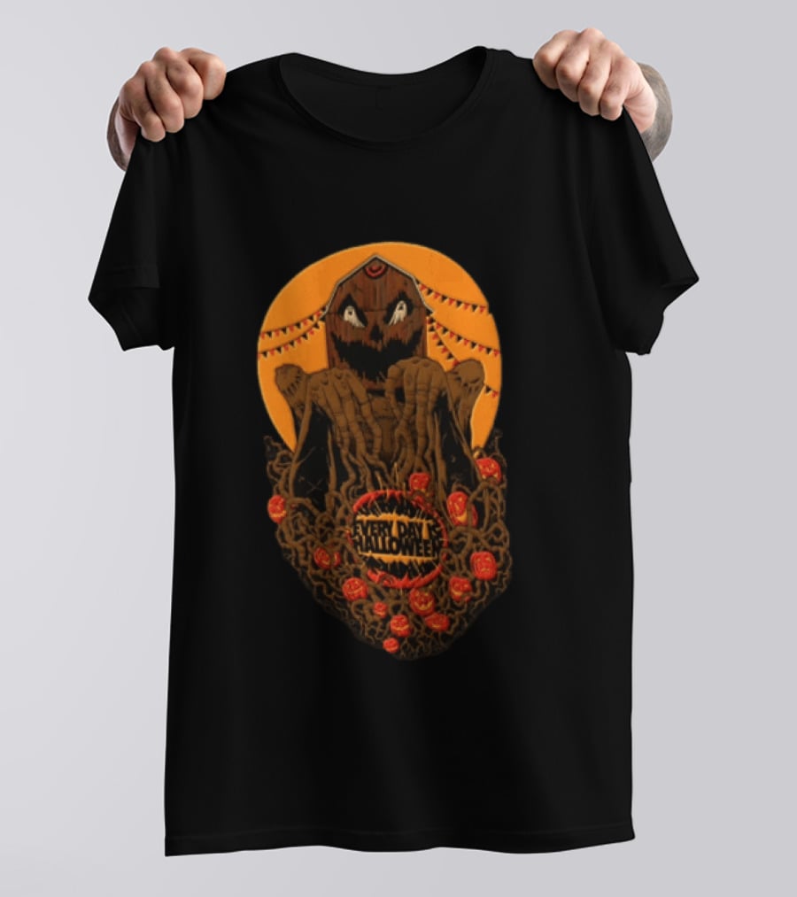 Every Day Is Halloween 2026 Creepy Pumpkin Monster With Tentacles And Bats T-Shirt