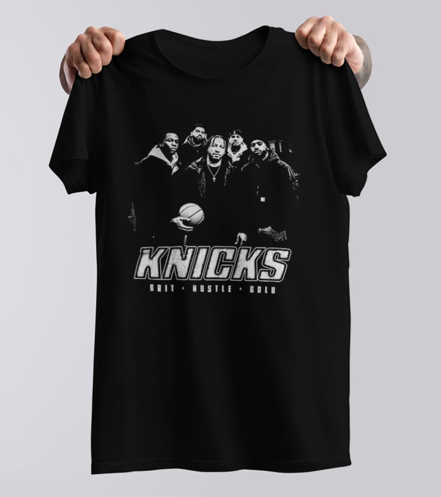 New York Knicks Brotherhood Grit Hustle Gold Passion T-Shirt