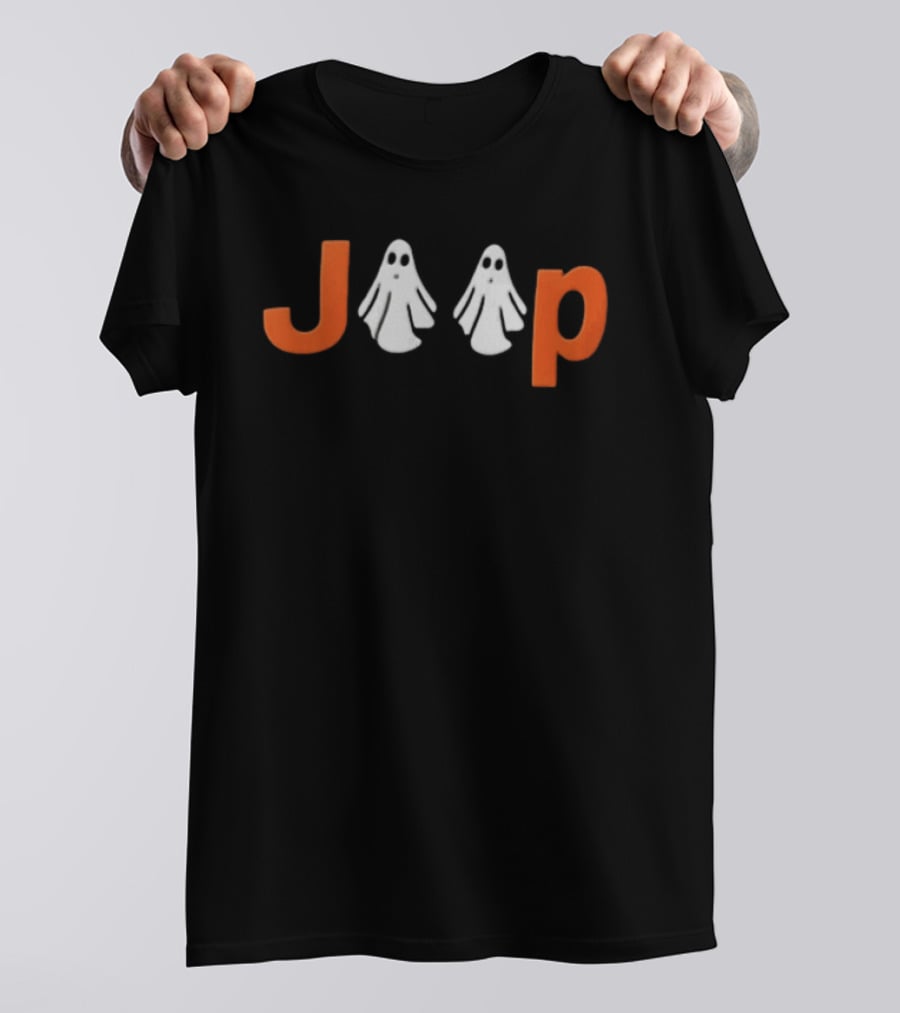 Jeep Ghost Halloween Spooky Theme Pumpkin T-Shirt