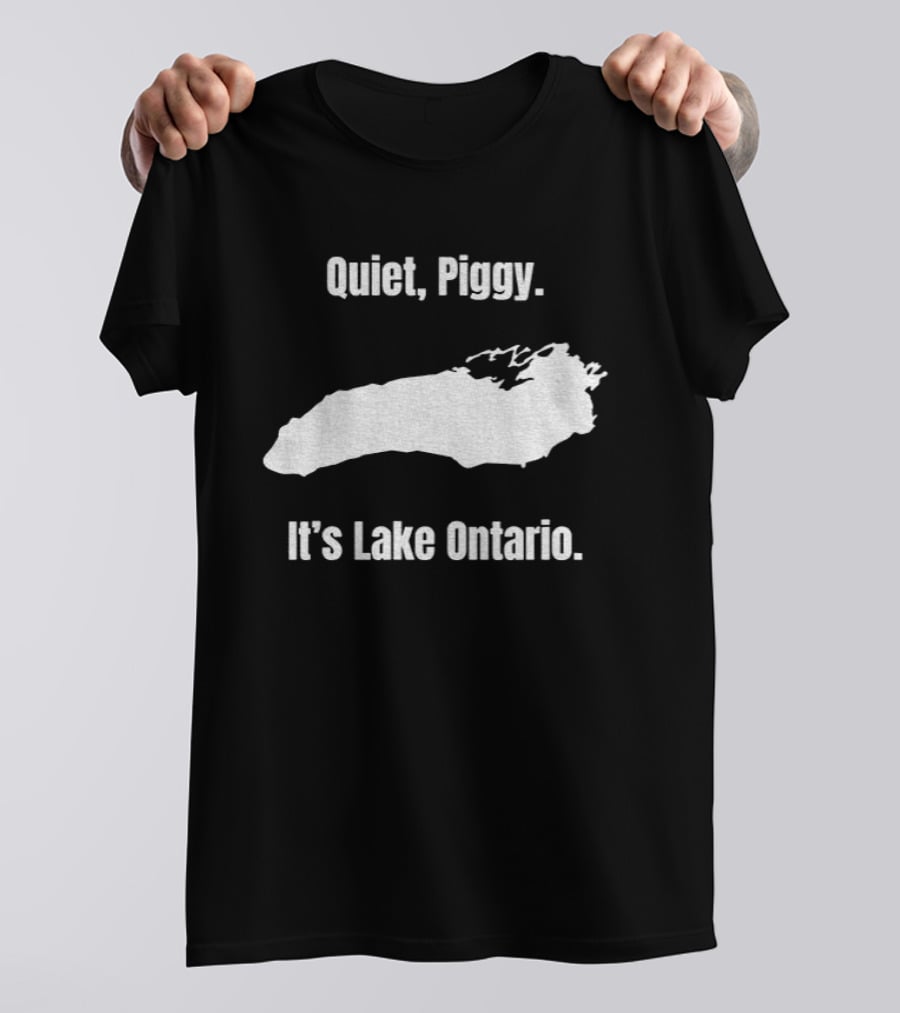 Quiet Piggy It's Lake Ontario Support Canada Map T-Shirt