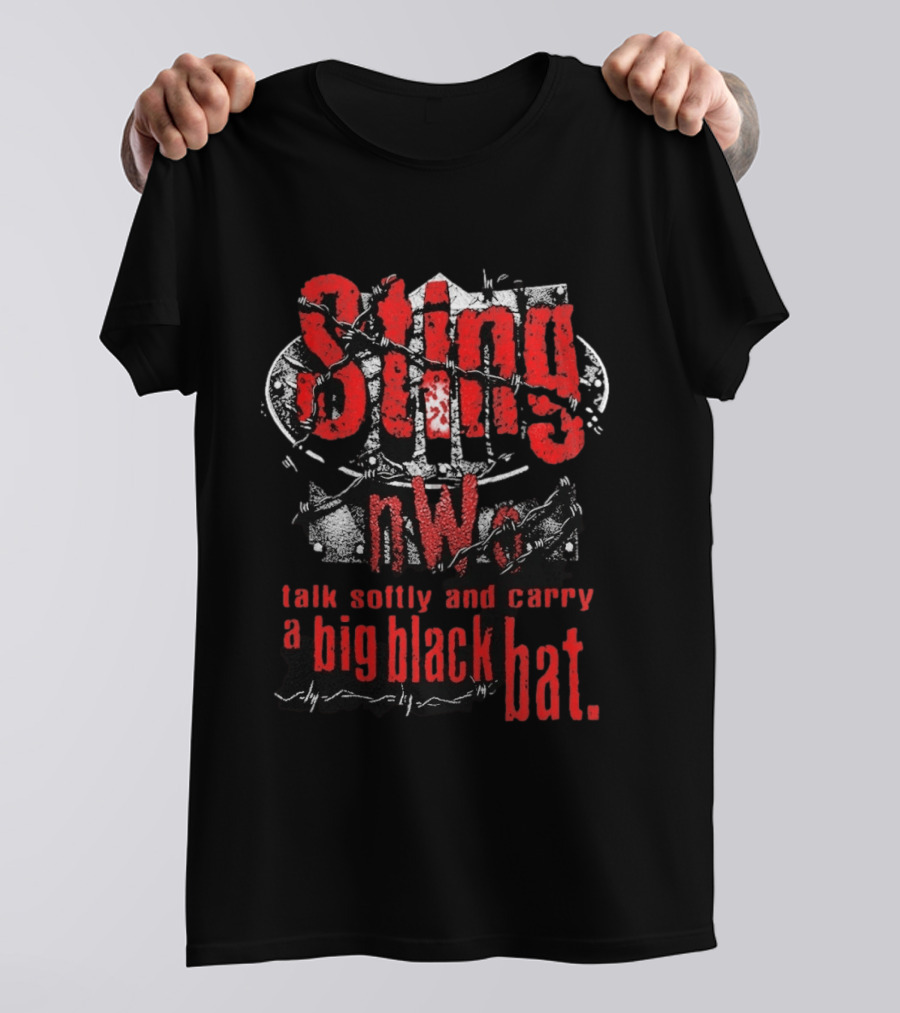 Sting NWo Talk Softly And Carry A Big Black Bat T-Shirt