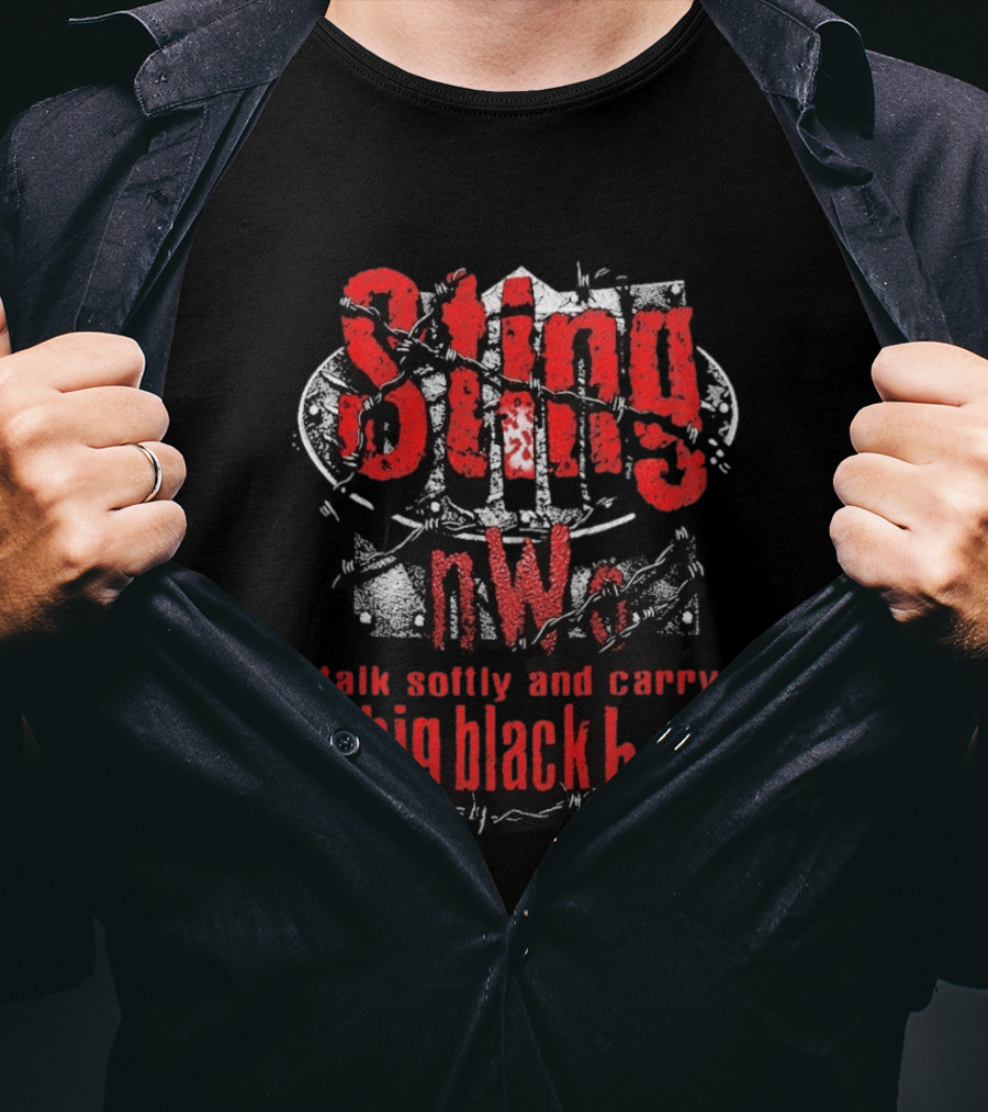 Sting NWo Talk Softly And Carry A Big Black Bat T-Shirt