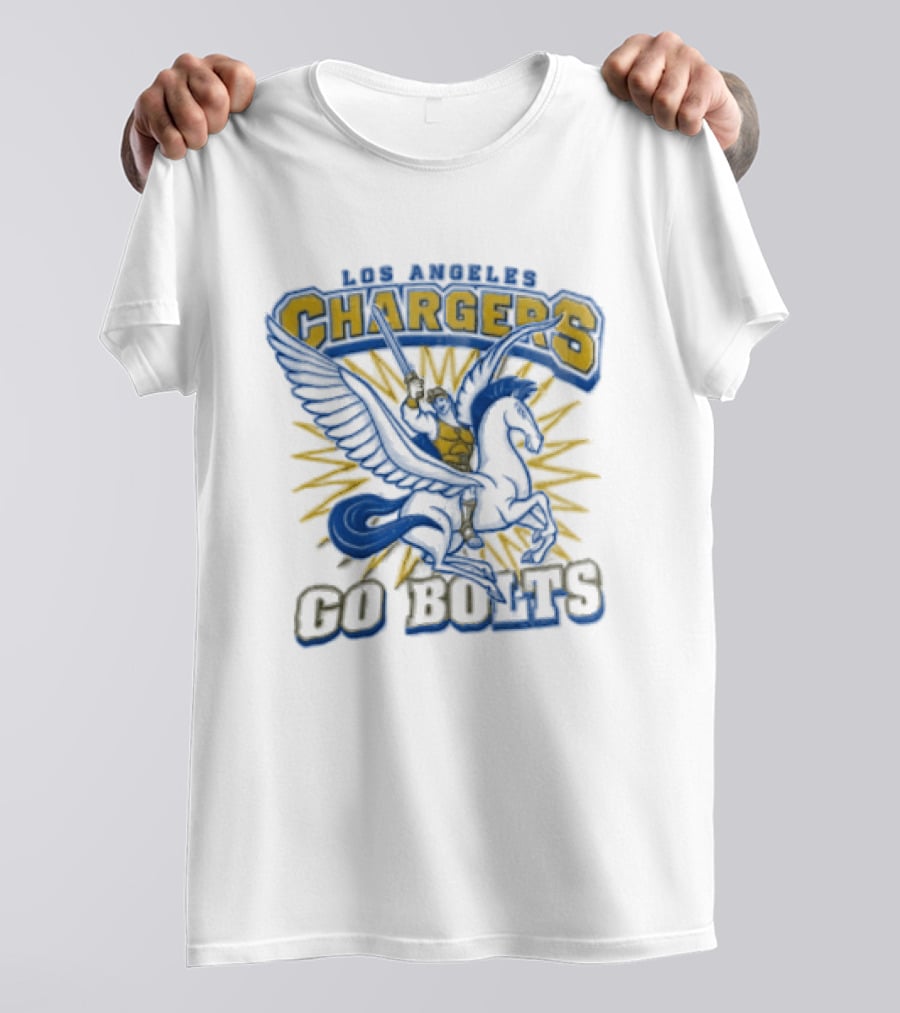 Los Angeles Chargers Pegasus Hercules Go Bolts T-Shirt