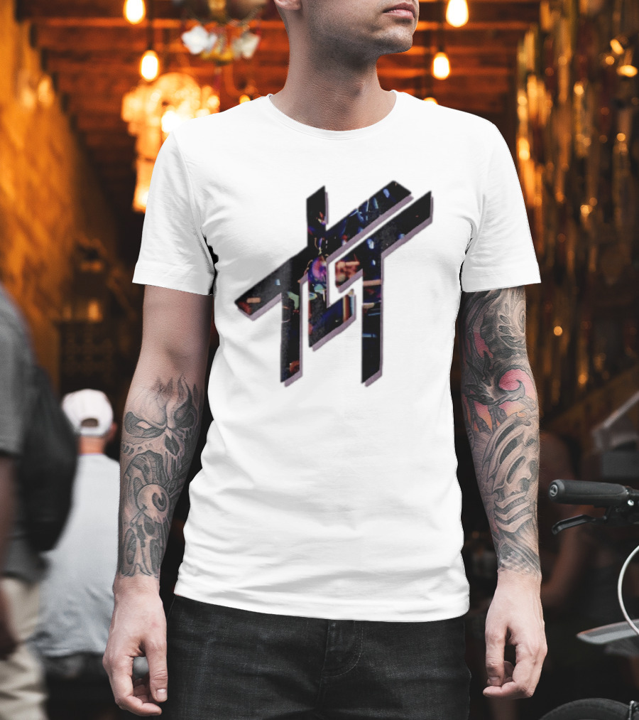 Living Tombstone Monogram Stage Lights 3D Purple Shadow T-Shirt