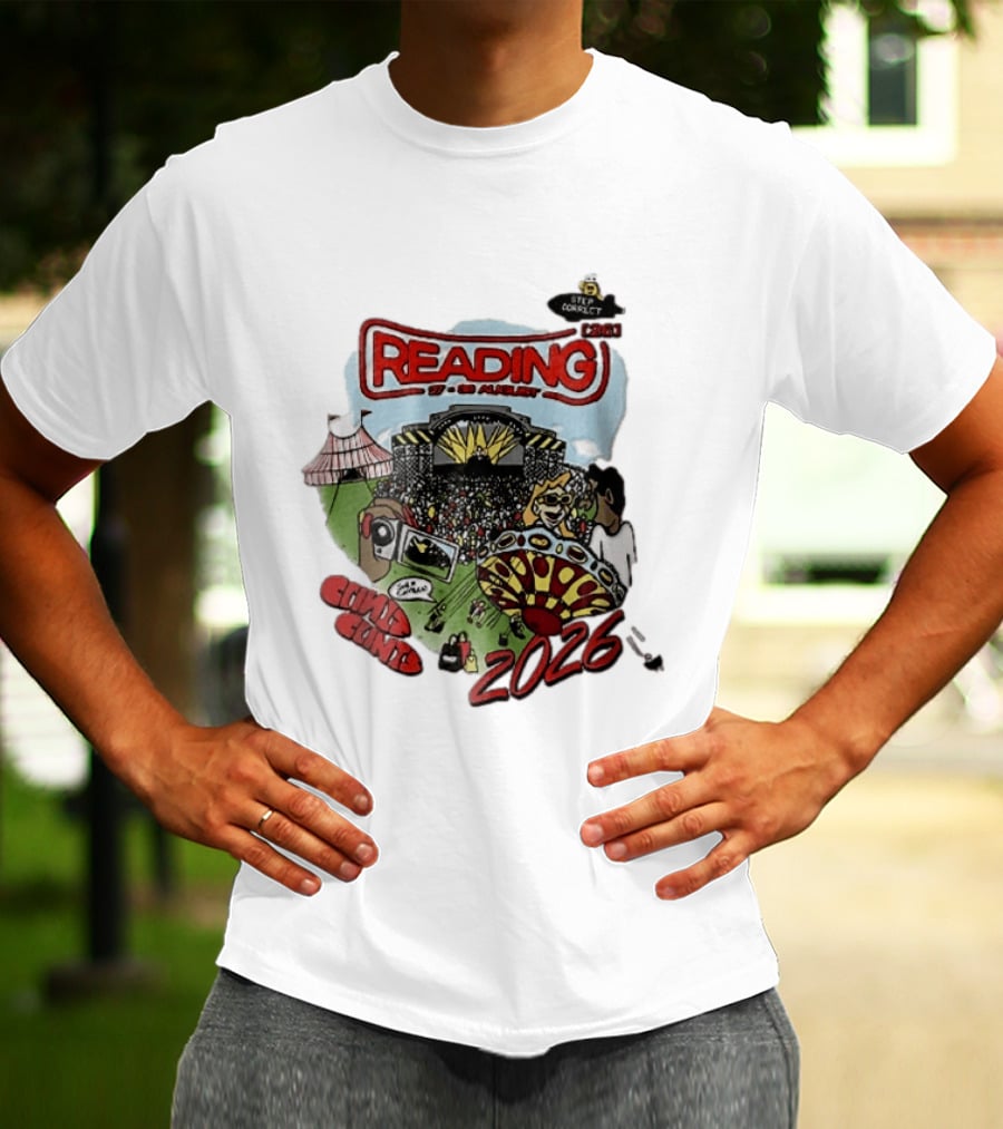Reading 27 30 August 2026 Bycp Cartoon Crowd Concert Stage Ride Tent T-Shirt