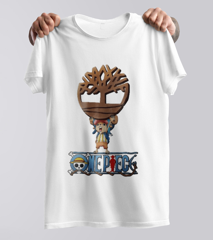 Timberland One Piece Reindeer Chopper Holding Wooden Tree T-Shirt