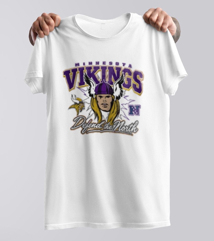 Minnesota Vikings Thor Defend The North Fan Gear T-Shirt