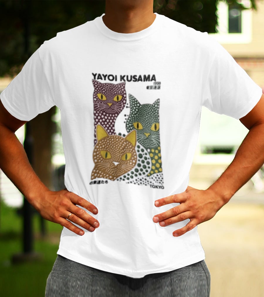 Yayoi Kusama Polka Dot Cats Tokyo T-Shirt