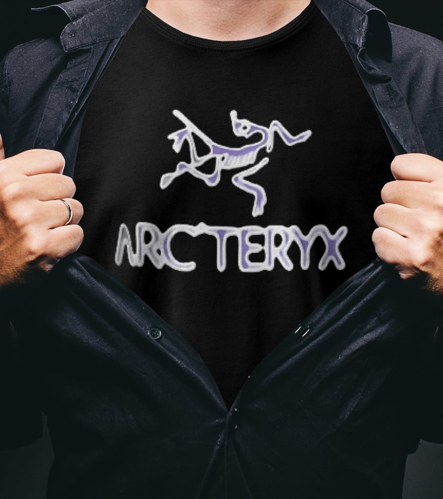 Arc'teryx Archaeopteryx Skeleton Purple White Liquid Distortion Y2K T-Shirt