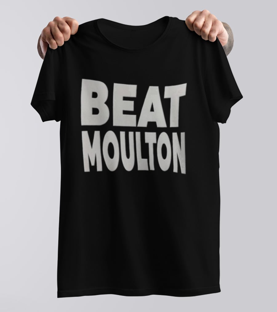 Beat Moulton White Block Lettering T-Shirt