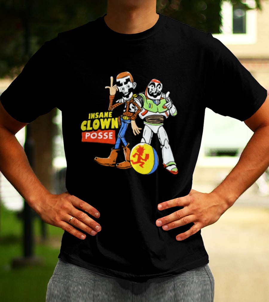 Insane Clown Posse Woody Buzz Lightyear Juggalo Pixar Ball T-Shirt