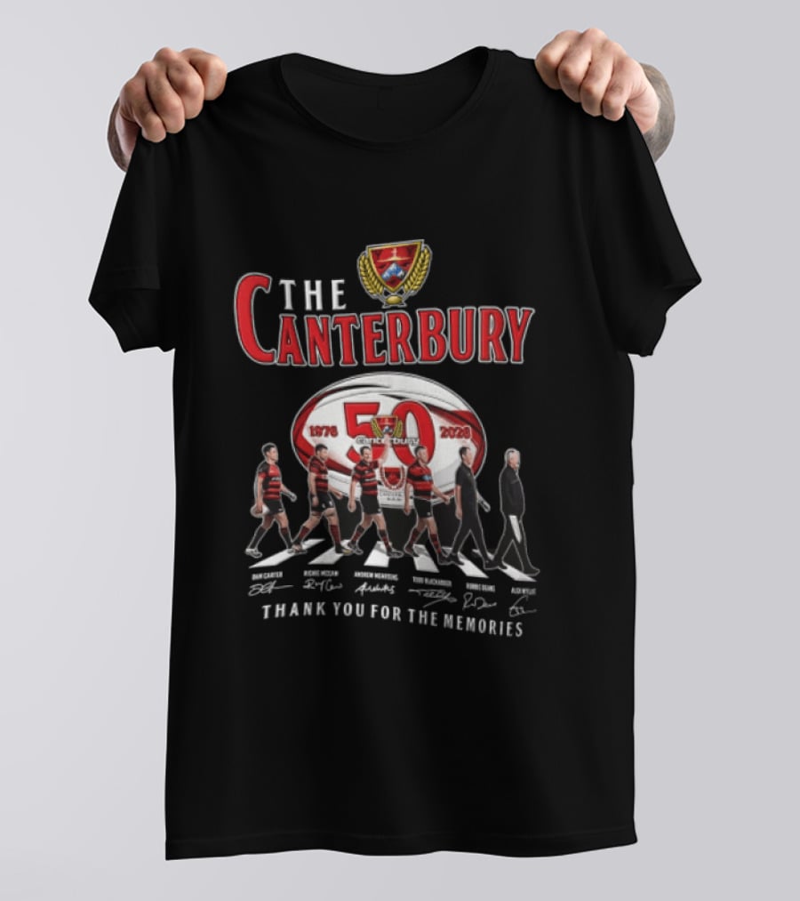 The Canterbury 50 Years 1973 2023 Thank You For The Memories Rugby Legends T-Shirt