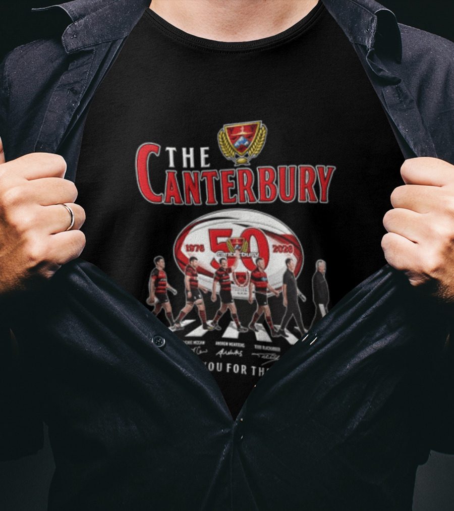 The Canterbury 50 Years 1973 2023 Thank You For The Memories Rugby Legends T-Shirt