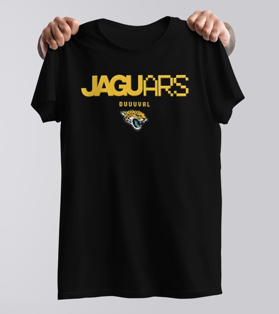 Jacksonville Jaguars Duuuval Pixel Art Jaguars Head T-Shirt