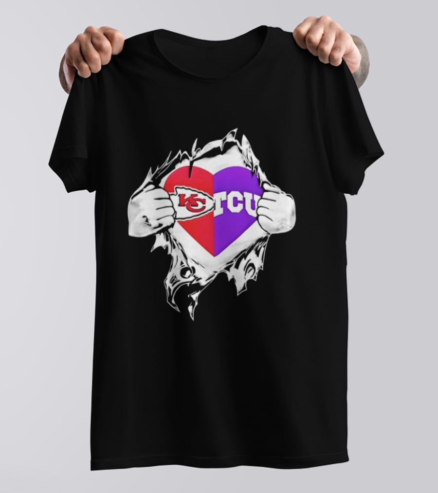 Kansas City Chiefs TCU Horned Frogs Heart Inside Me T-Shirt
