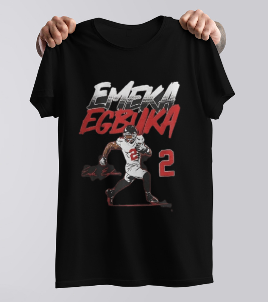 Emeka Egbuka 2 Football Player Running Action Image T-Shirt