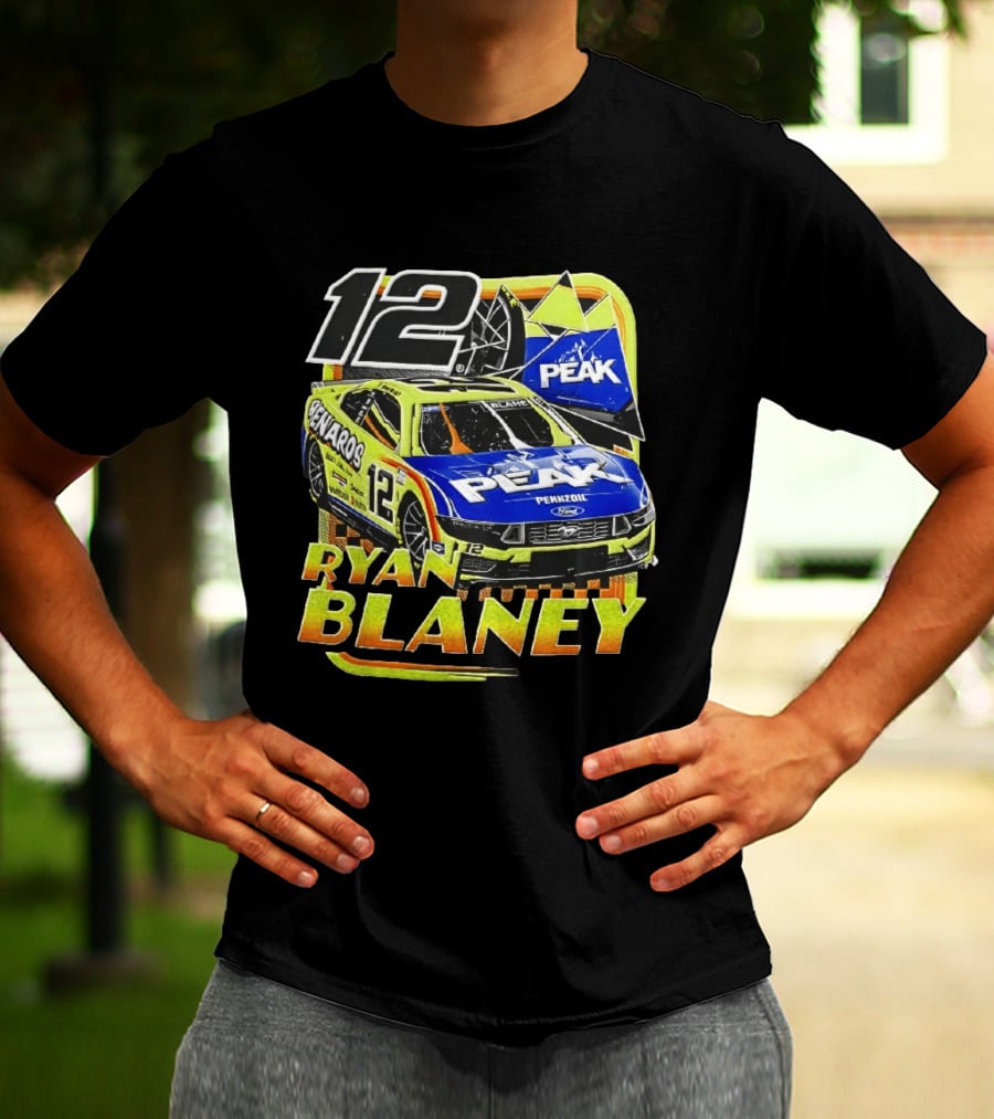 Ryan Blaney 12 Menards Car Peak Racing NASCAR T-Shirt
