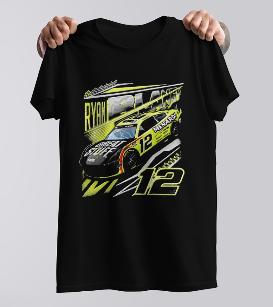 Ryan Blaney Number 12 Menards Great Stuff NASCAR Team Penske T-Shirt