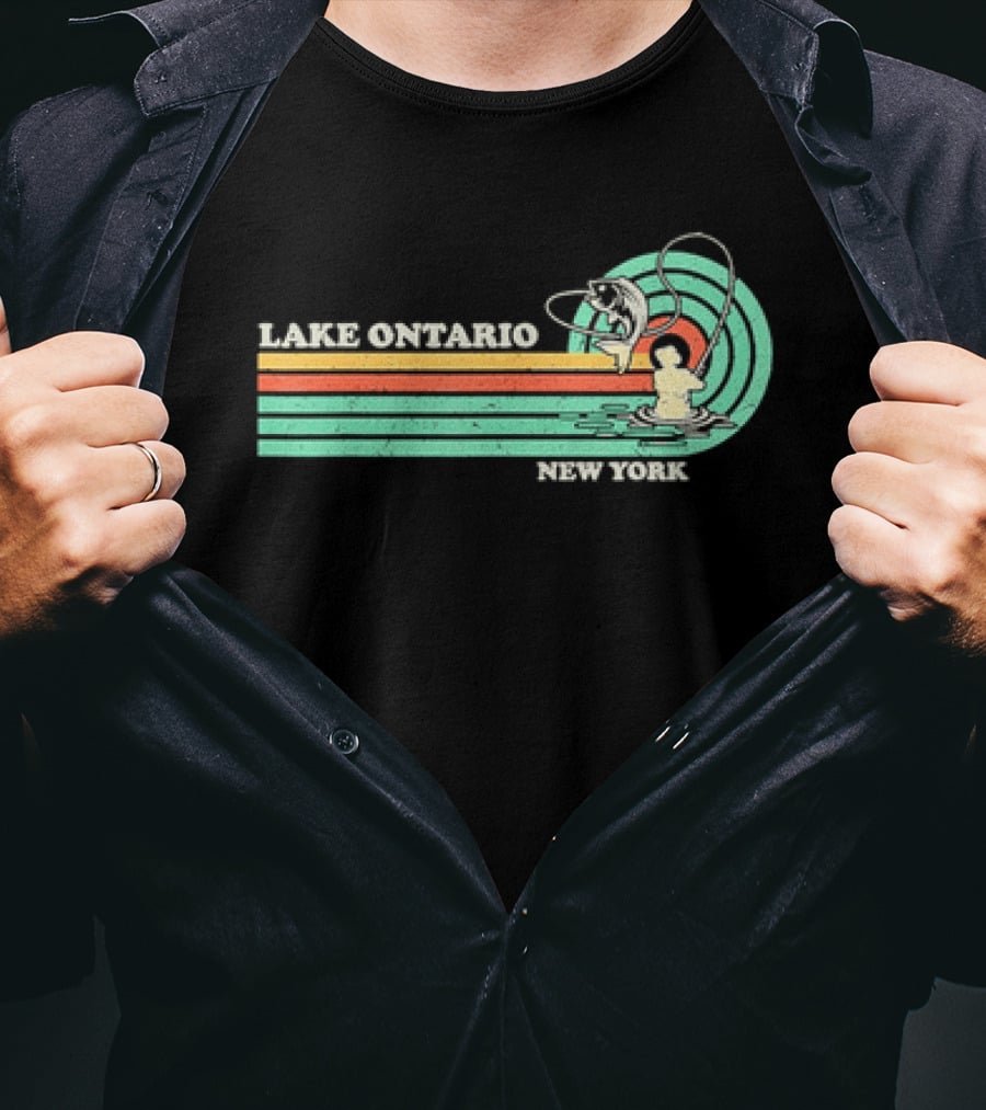 Lake Ontario New York Summer Fishing T-Shirt