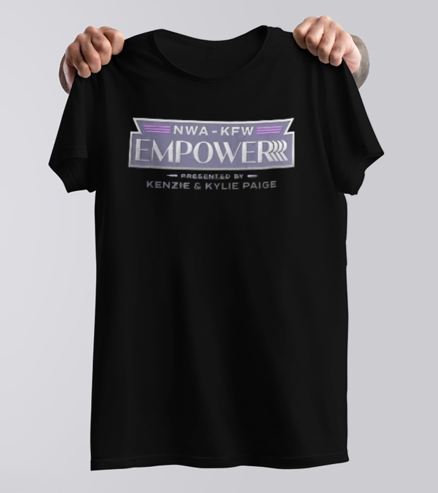 NWA KFW Empower Presented By Kenzie And Kylie Paige Silver Metallic Frame T-Shirt