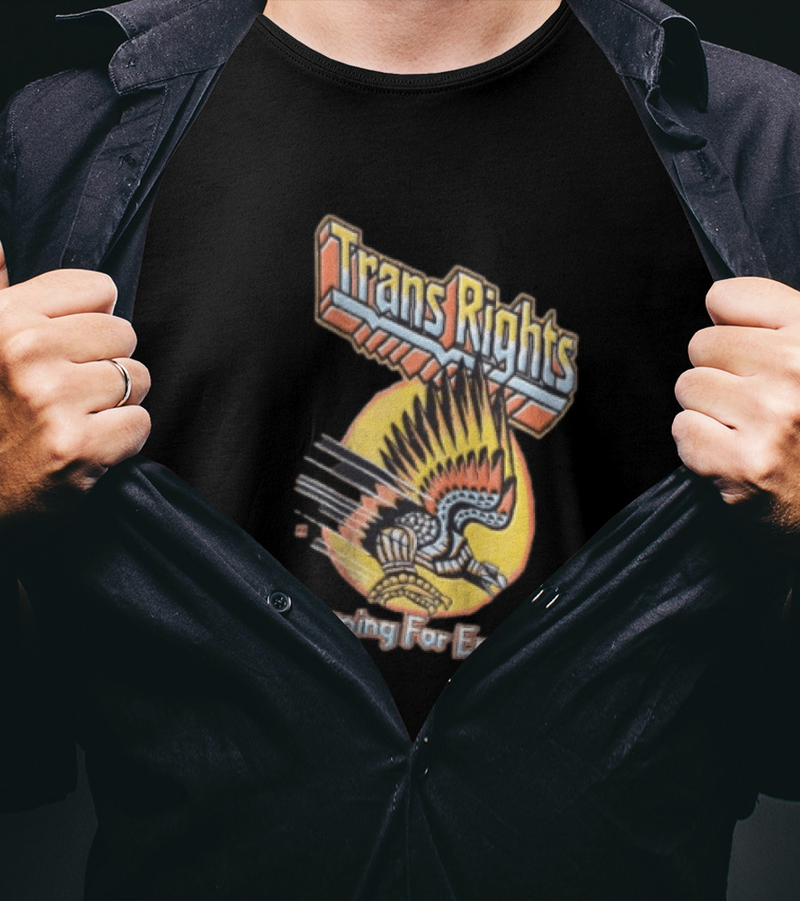 Trans Rights Screaming For Equality Boss Dog Flying Mechanical Eagle T-Shirt