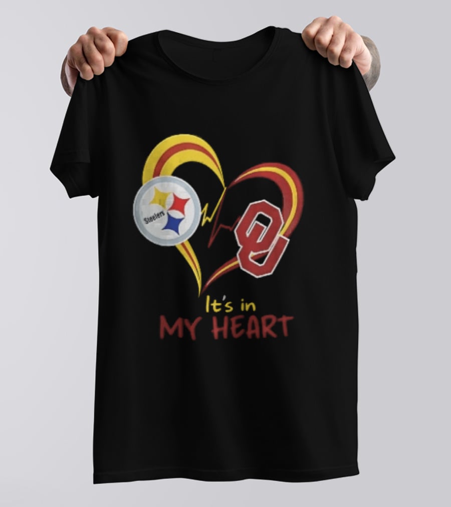 Pittsburgh Steelers Oklahoma Sooners It's In My Heart T-Shirt
