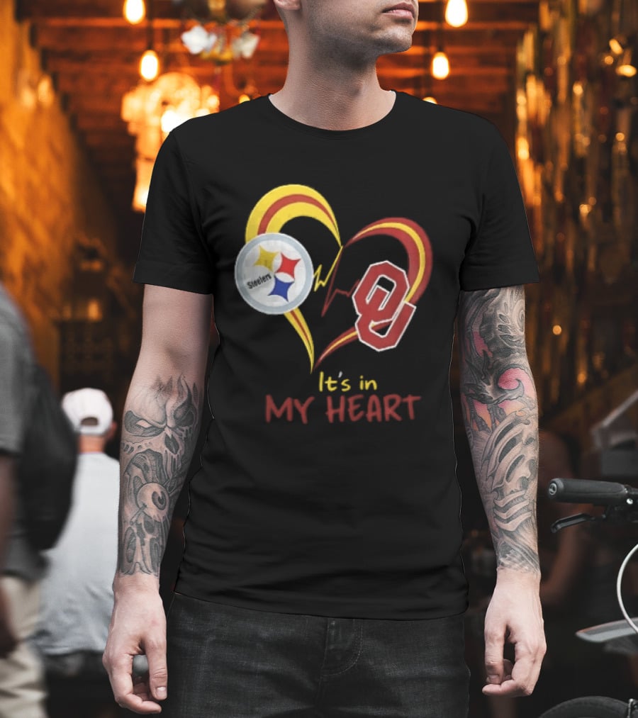 Pittsburgh Steelers Oklahoma Sooners It's In My Heart T-Shirt