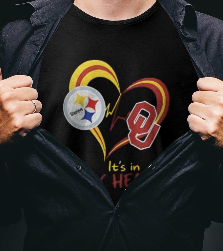 Pittsburgh Steelers Oklahoma Sooners It's In My Heart T-Shirt