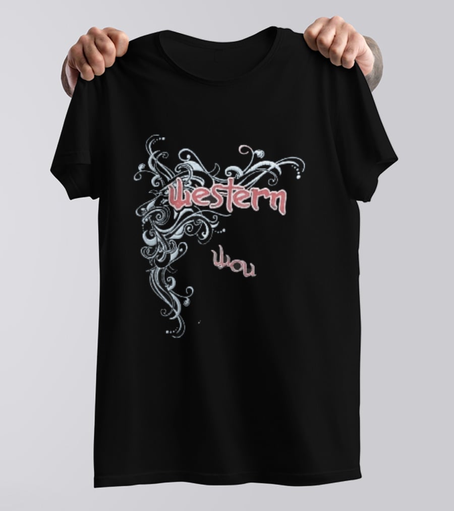 Western You Flourish Swirl Line T-Shirt