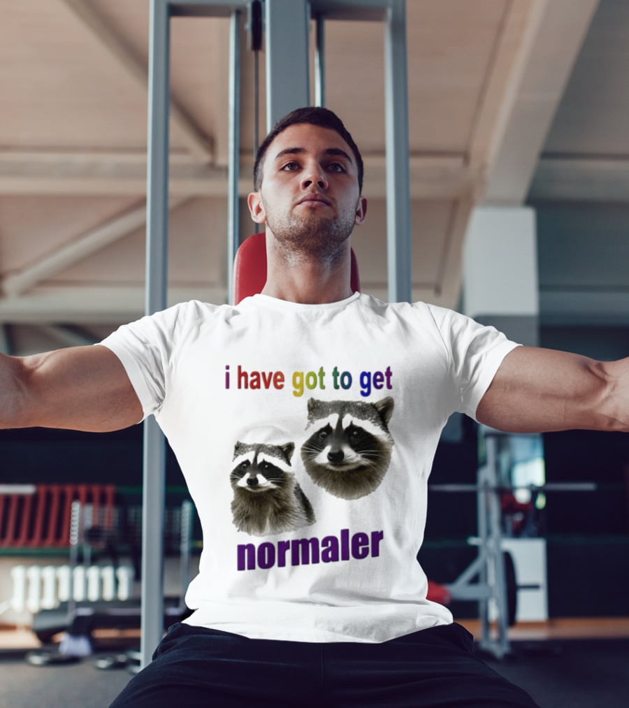 Raccoons I Have Got To Get Normaler Fun Colorful Phrase T-Shirt