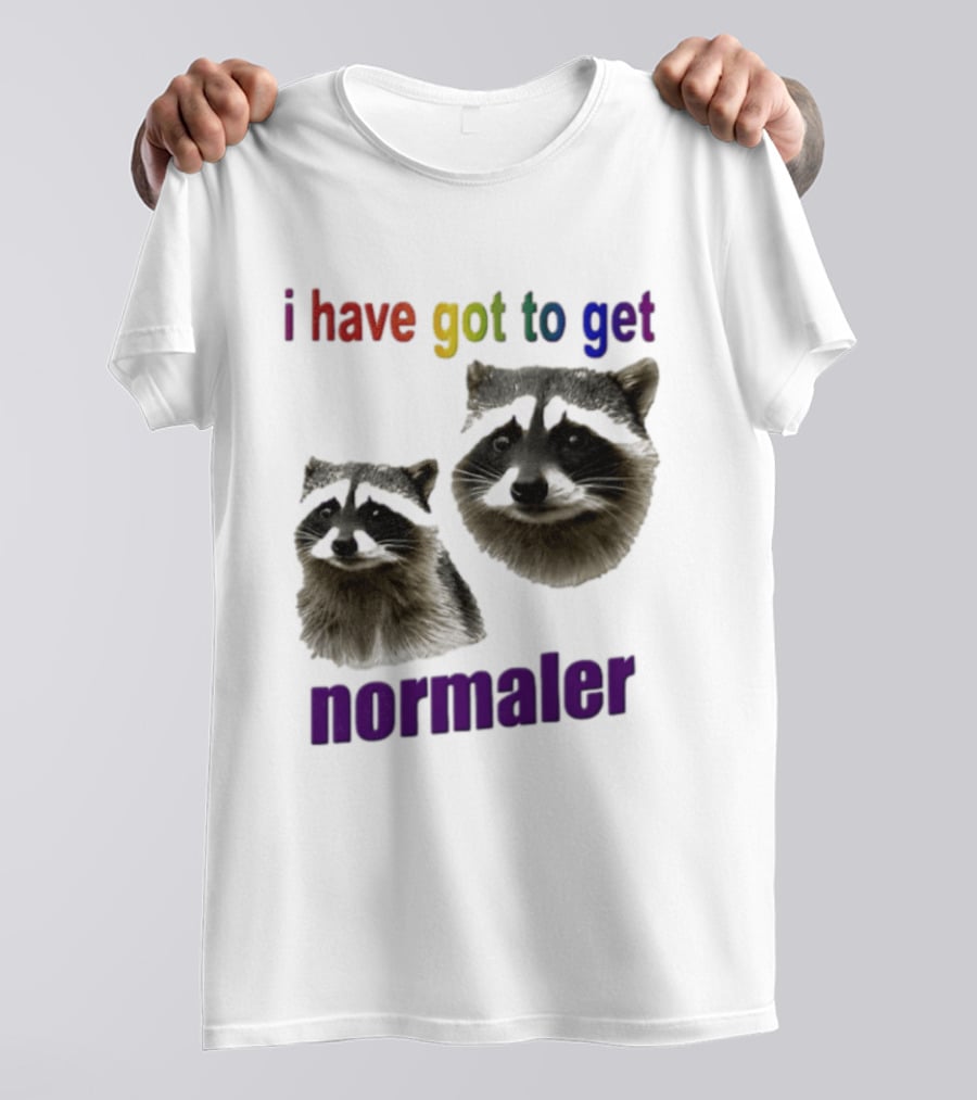 Raccoons I Have Got To Get Normaler Fun Colorful Phrase T-Shirt