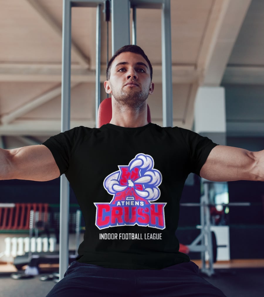 Athens Crush Indoor Football League Team Logo Cloudburst T-Shirt