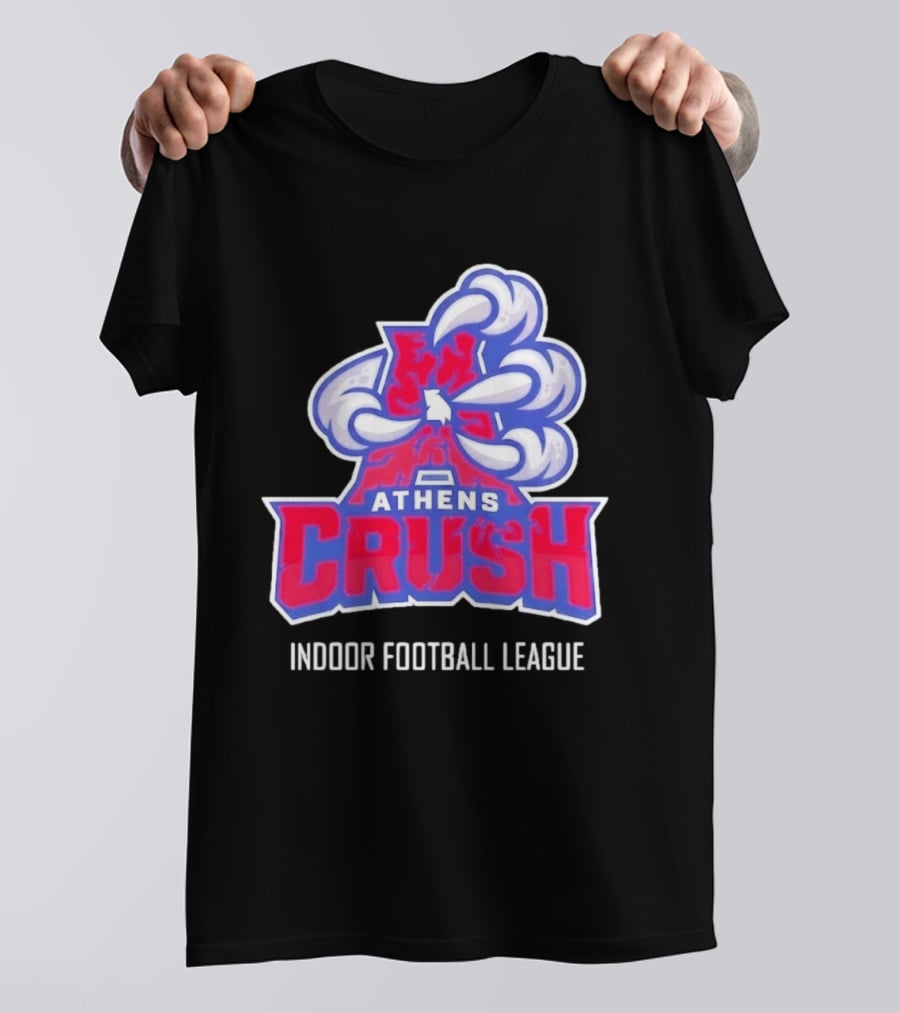 Athens Crush Indoor Football League Team Logo Cloudburst T-Shirt