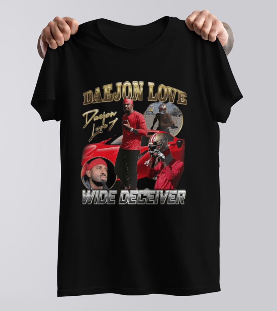 Daejon Love Wide Deceiver Red Car Helmet Bold Look T-Shirt