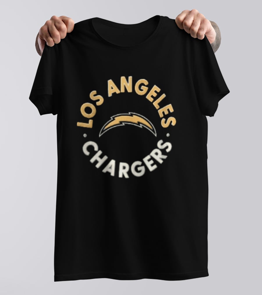 Los Angeles Chargers NFL Team Bolt Icon Circle T-Shirt