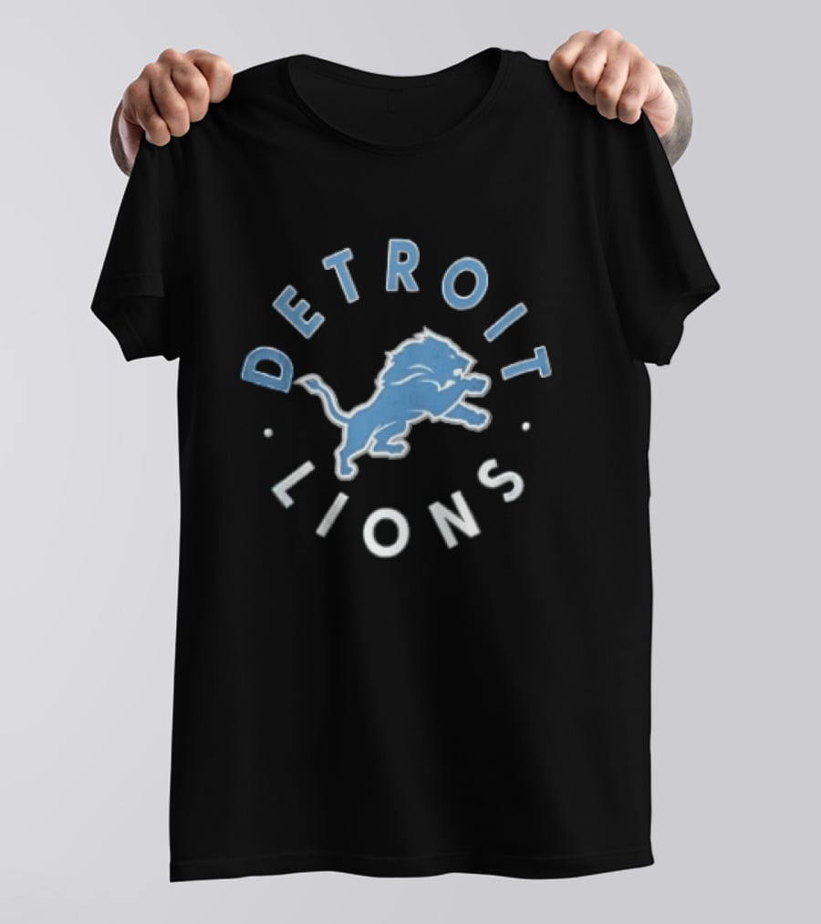 Detroit Lions NFL Team Blue Lion T-Shirt