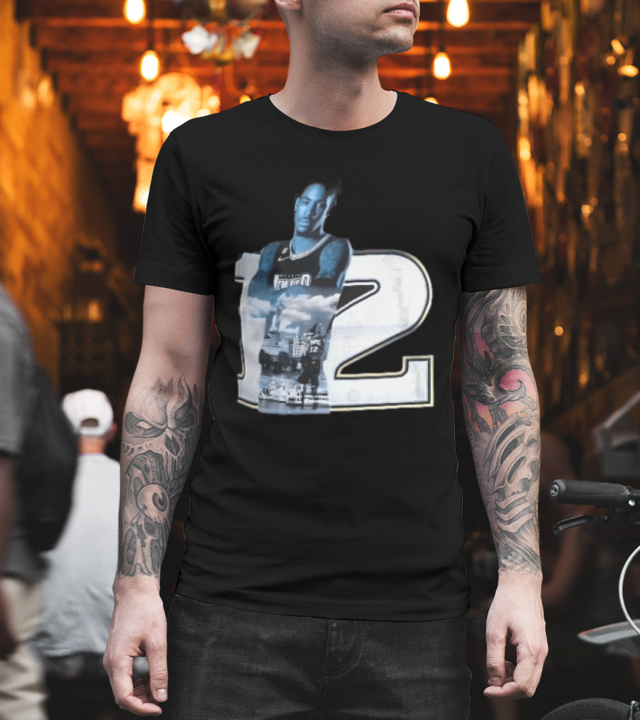 Essentials Ja Morant Black Memphis Grizzlies Player Number 12 T-Shirt